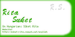 rita suket business card